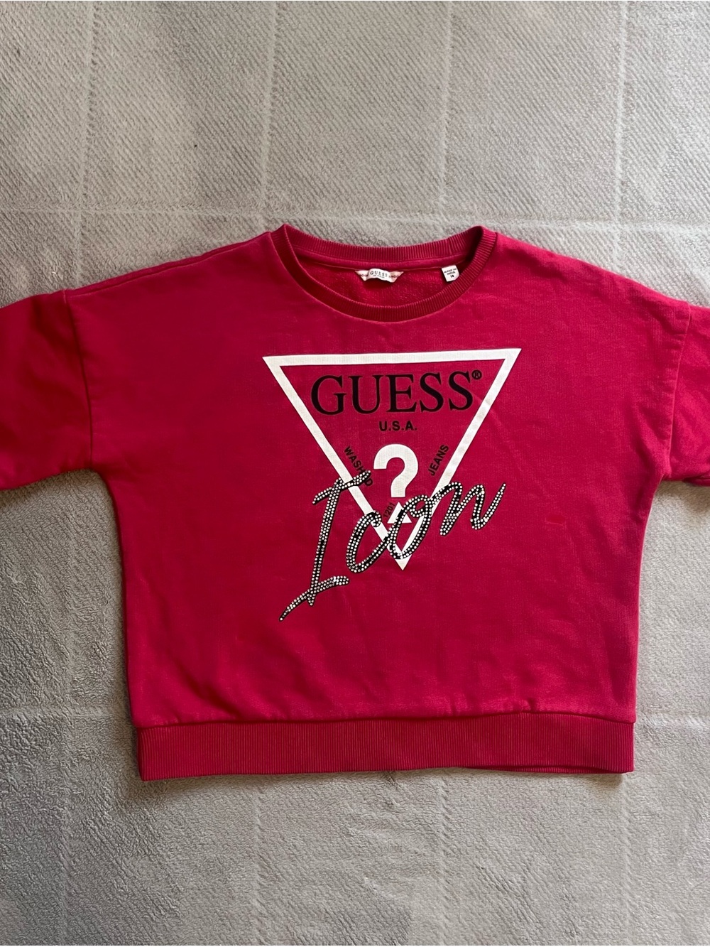 GUESS Red Logo Sweatshirt